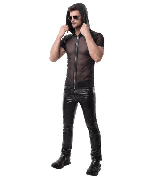 Men's Mesh Hooded Wetlook T-Shirt