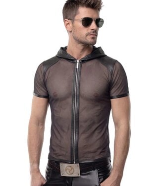 Regnes Men's Mesh Hooded Wetlook T-Shirt