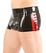 Latex Rubber Sports Shorts  with Red Stripes