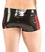 Latex Rubber Sports Shorts  with Red Stripes