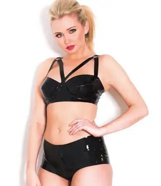 Honour Clothing Crotch Zip Thru Booty Latex Shorts