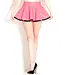 Pink Latex Skater Skirt With Trim