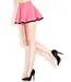 Pink Latex Skater Skirt With Trim