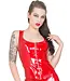 Black Latex Zip Sleeveless Top