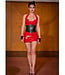 Latex Halter Blue Dress with Zipper