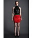 Red Latex Mini Skirt