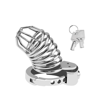 Kulla Metal Chastity Cage with an Adjustable Ring