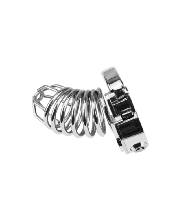 Metal Chastity Cage with an Adjustable Ring