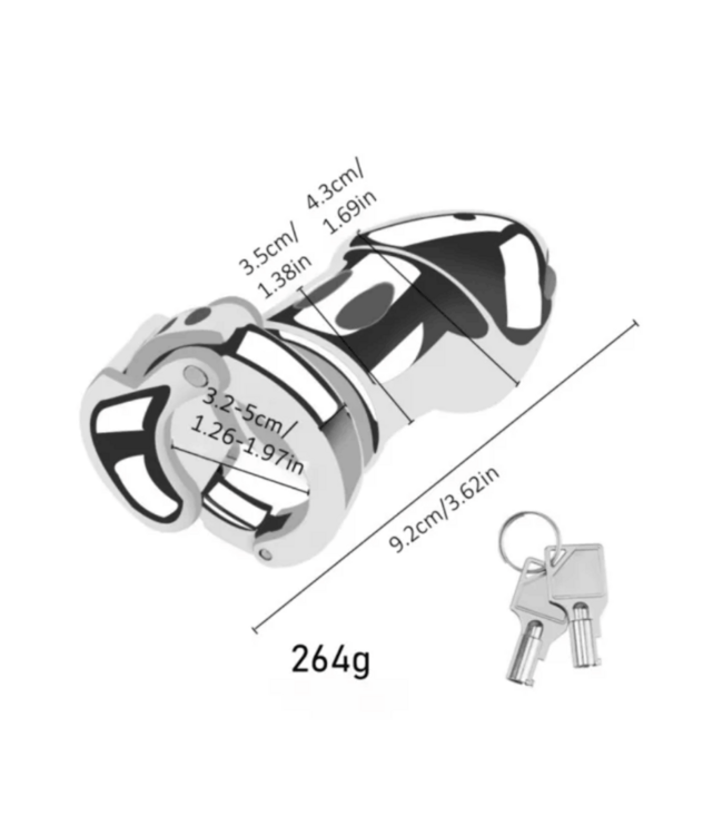 Shiny Male Chastity Cage