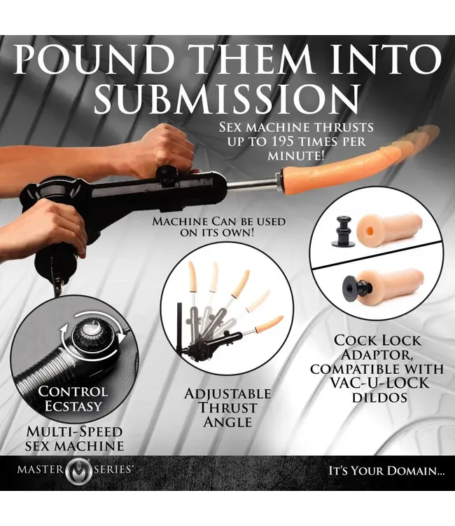 Master Series Leg Spreader Obedience Chair with Sex Machine