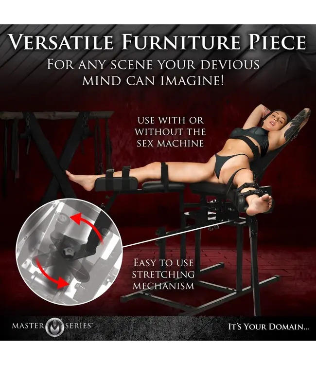 Master Series Leg Spreader Obedience Chair with Sex Machine