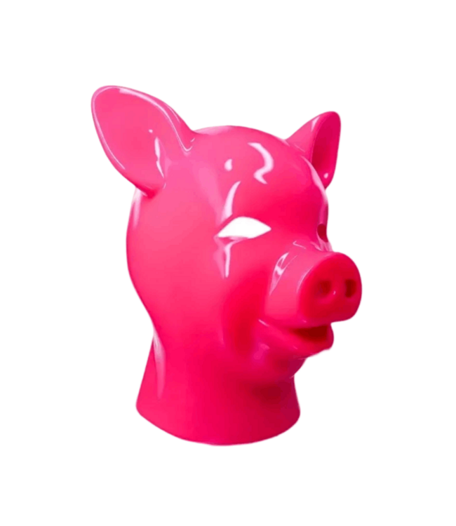 Latex Pig Hood with Back Zipper