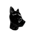 Latex Dog Hood with Back Zipper