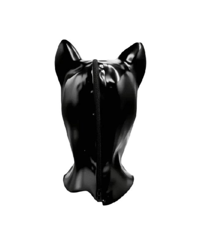 Latex Dog Hood with Back Zipper