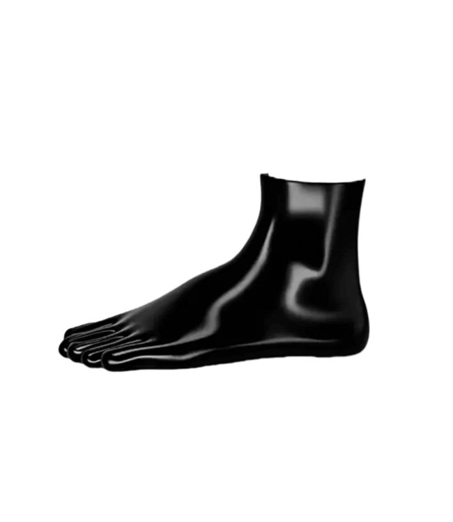 Latex Short Socks With Toes