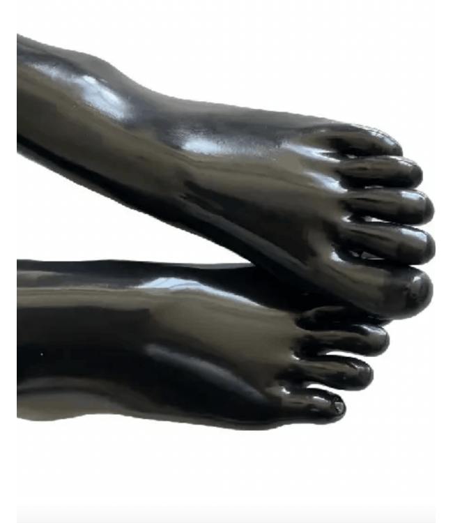 Knee High Latex Toe Socks