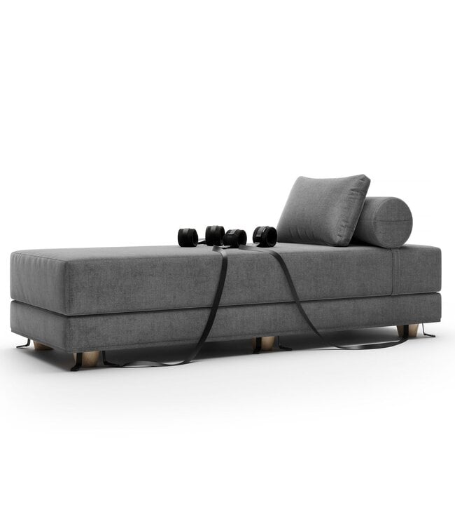 Divan Bondage Fold-Out Queen Daybed w/cuffs | Black Label