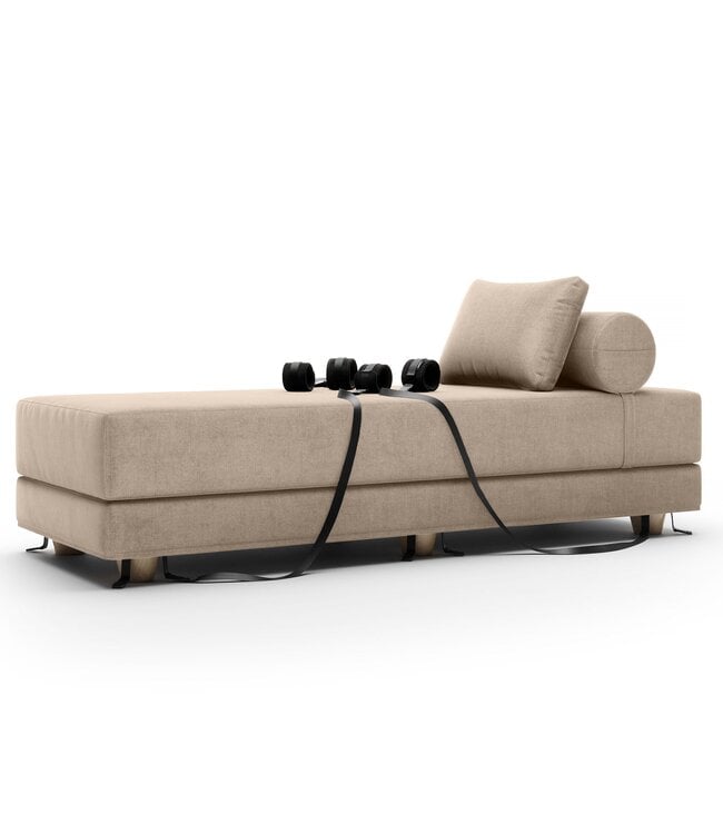 Divan Bondage Fold-Out Queen Daybed w/cuffs | Black Label