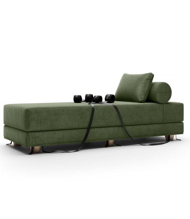 Divan Bondage Fold-Out Queen Daybed w/cuffs | Black Label