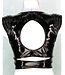 Glossy Black PVC Wrap Bra Top