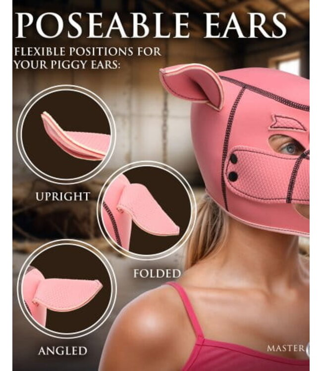 Swine Pig Neoprene Hood