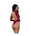 Dreamgirl Honey Long Sleeve Teddy Burgundy