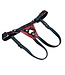 Secure Fit Strap On Leather Harness with Chrome Hardware