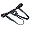 Secure Fit Strap On Leather Harness with Chrome Hardware