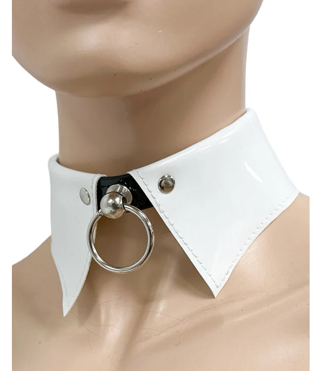 Expert Submissive Vegan Patent Leather Collar