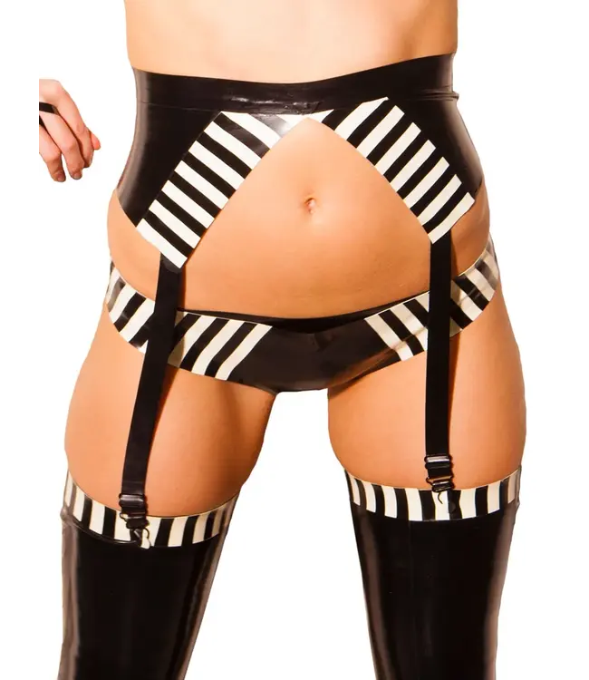 Dita Latex Briefs in Black & White