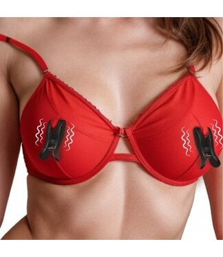 XR Dark Grip Wireless Vibrating Nipple Clamps