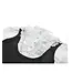 Court-Style Black White Lace Blouse