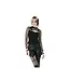 Punk Knitted Top with Mesh Overlay & Shoulder Buckles