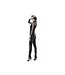 Punk Knitted Top with Mesh Overlay & Shoulder Buckles