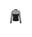 Punk Knitted Top with Mesh Overlay & Shoulder Buckles