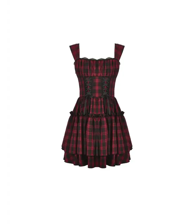 Christmas Plaid Layered Cake Dress by Dark In Love
