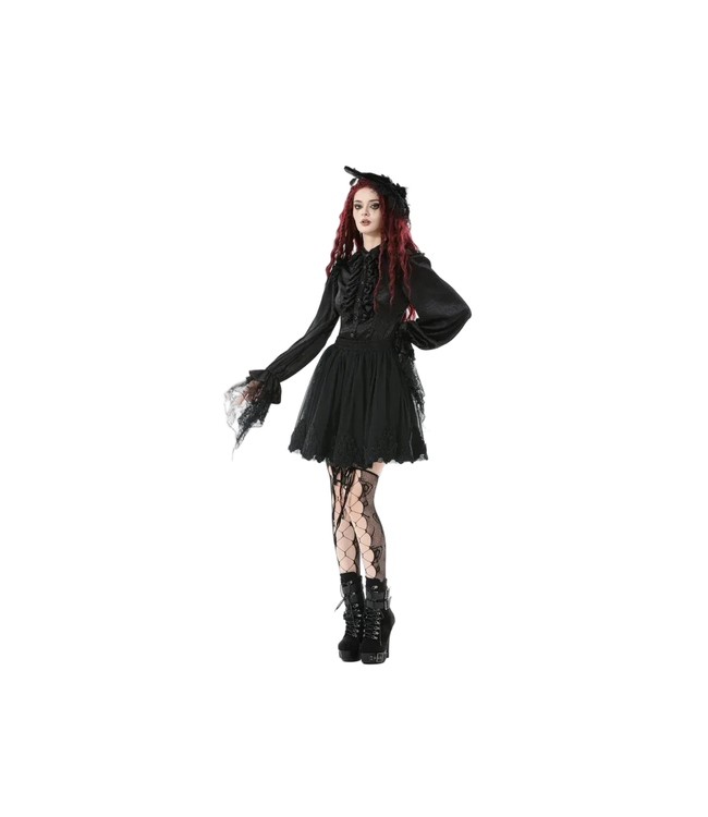 Black Shadow Rose Petticoat by Dark In Love | Gothic Lolita Petticoats