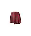 Punk Red Pleated Plaid Skirt | Gothic Punk Mini Skirt