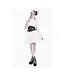 White Feather Poem Mini Skirt by Dark In Love