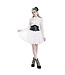 White Feather Poem Mini Skirt by Dark In Love