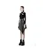 Punk PU Leather Midi Skirt by Dark In Love