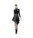 Punk PU Leather Midi Skirt by Dark In Love