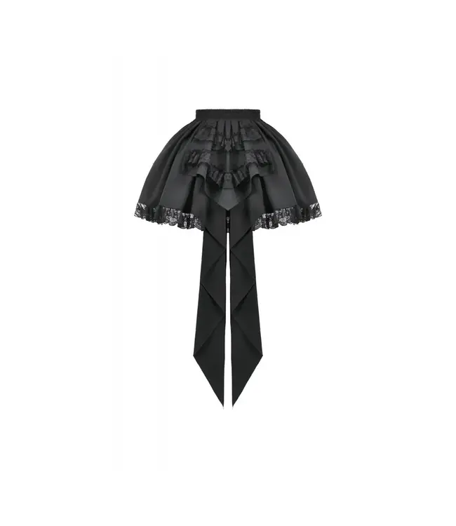 Gothic Lace Bustle Tail Skirt by Dark In Love | Lolita Ruffle Mini