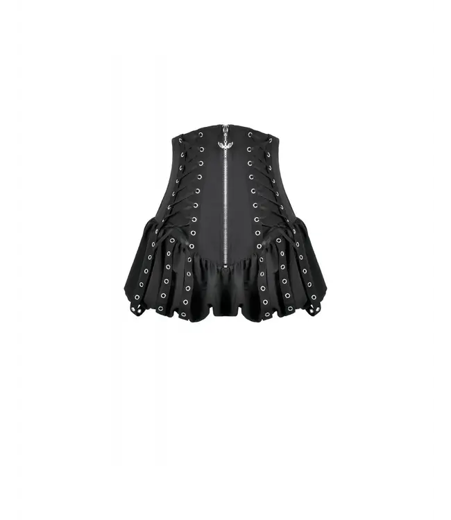 Corseted Punk Balloon High-Waist Shorts by Dark In Love