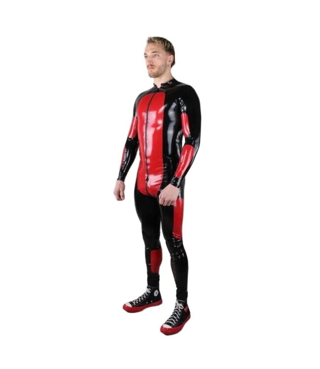 Latex Morpheus Black and Red Suit