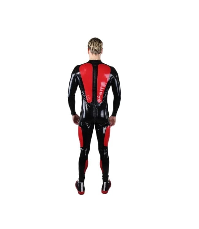 Latex Morpheus Black and Red Suit