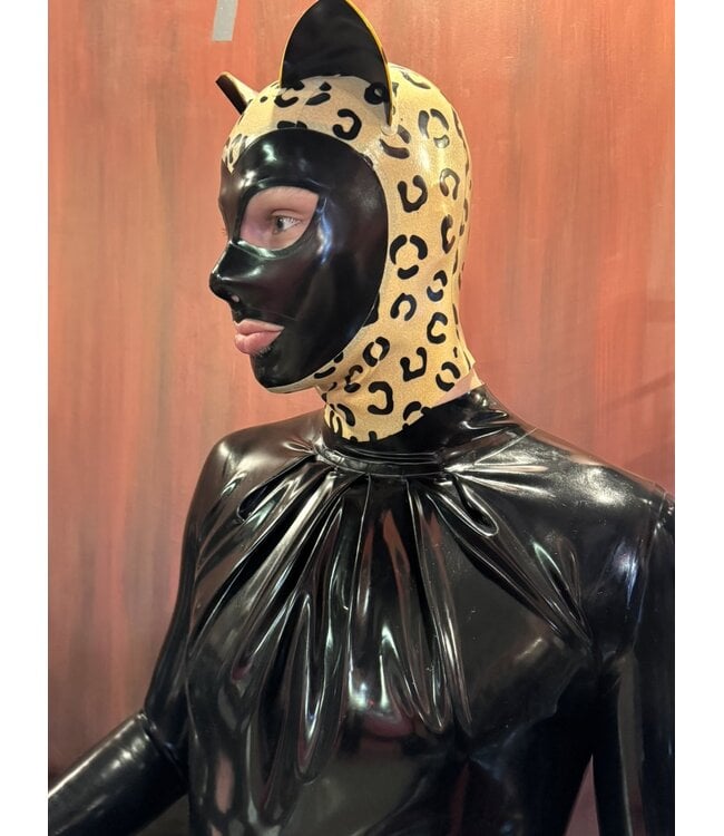 Leopard Latex Kitty Hood