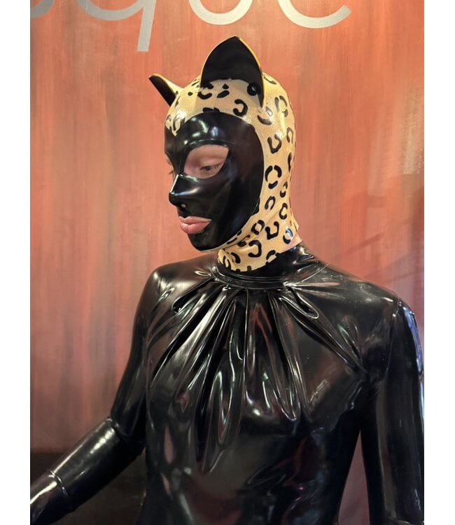 Leopard Latex Kitty Hood