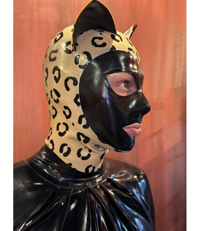 Leopard Latex Kitty Hood