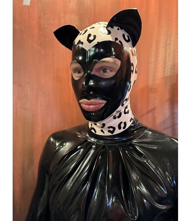 Leopard Latex Kitty Hood